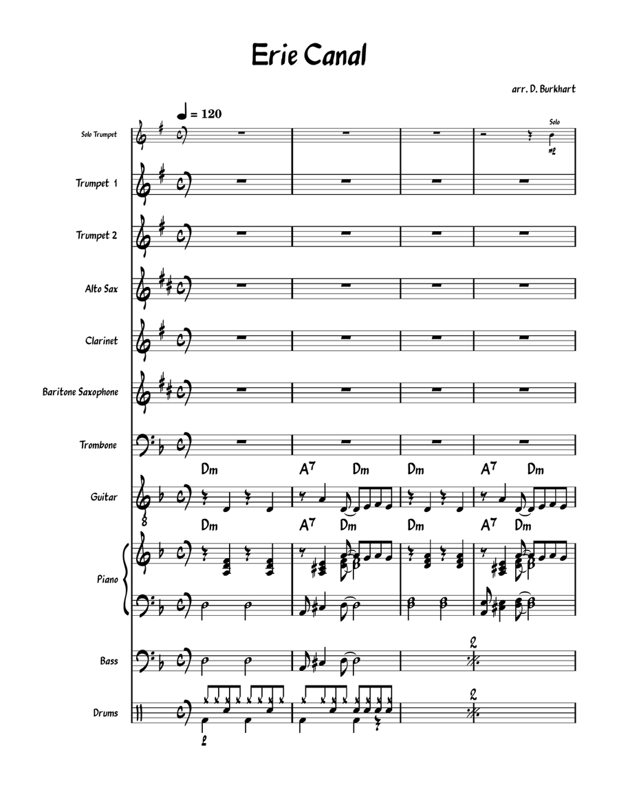 Erie Canal Erie Canal Jazz Ensemble scores gallery preview page 1