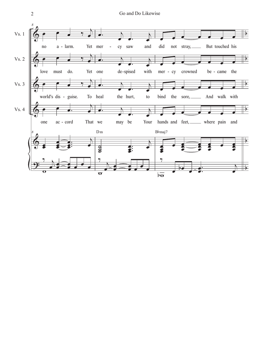 Go and Do Likewise (Vocal Trio - (SAB) 3-Part scores gallery preview page 2