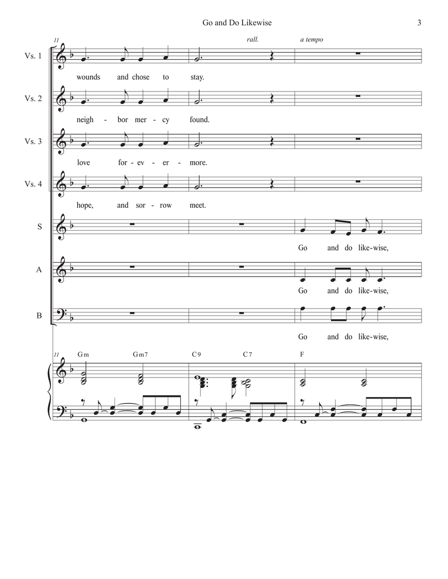 Go and Do Likewise (Vocal Trio - (SAB) 3-Part scores gallery preview page 3