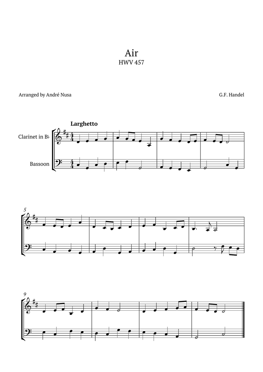 Air HWV 457 Woodwind Duet scores gallery preview page 1