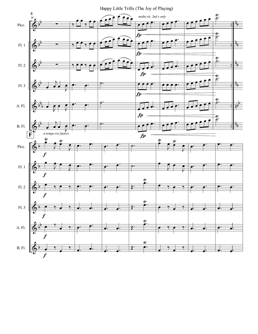 Happy Little Trills (The Joy of Playing) Flute Choir scores gallery preview page 5