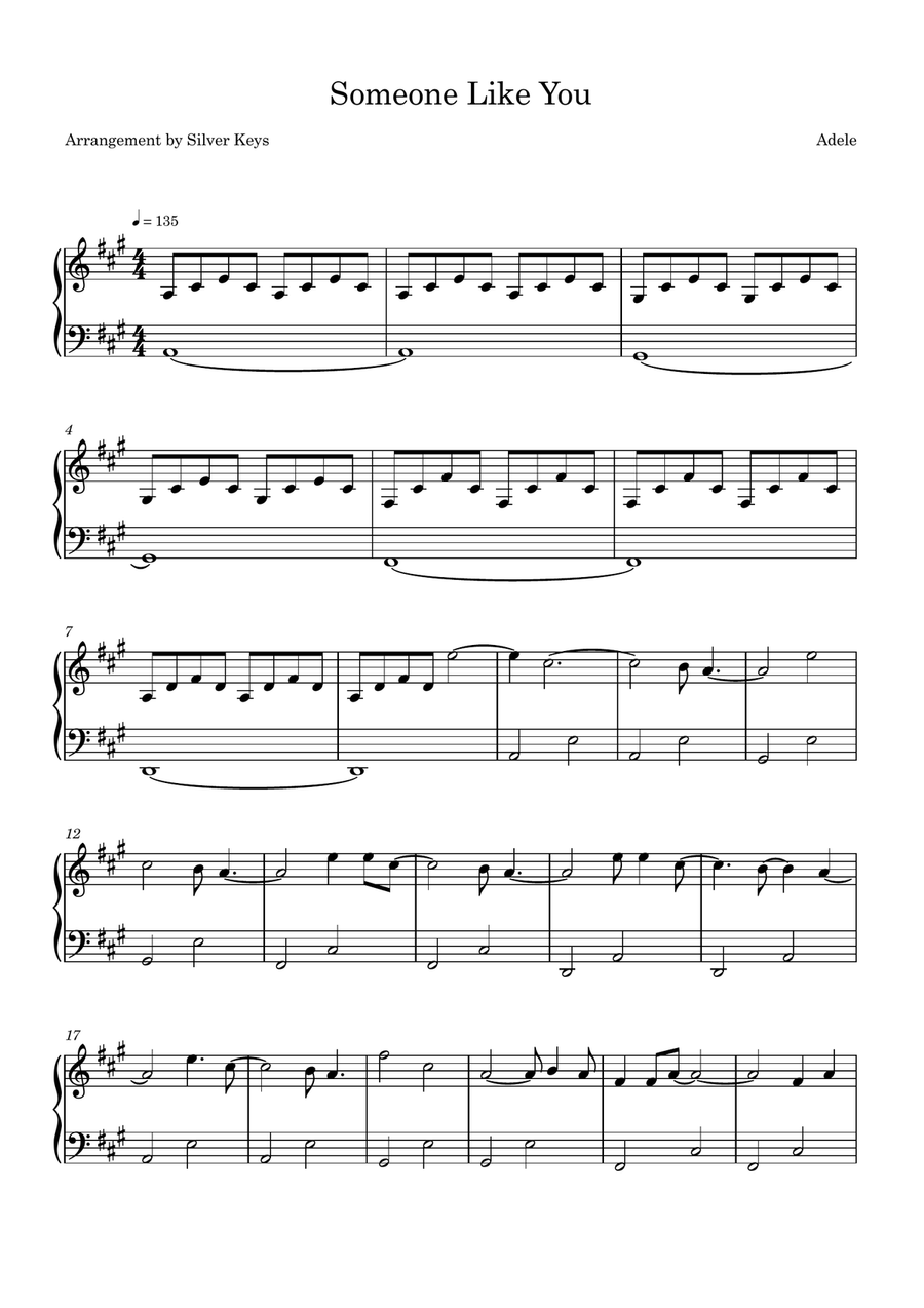 Someone Like You Someone Like You Easy Piano scores gallery preview page 1