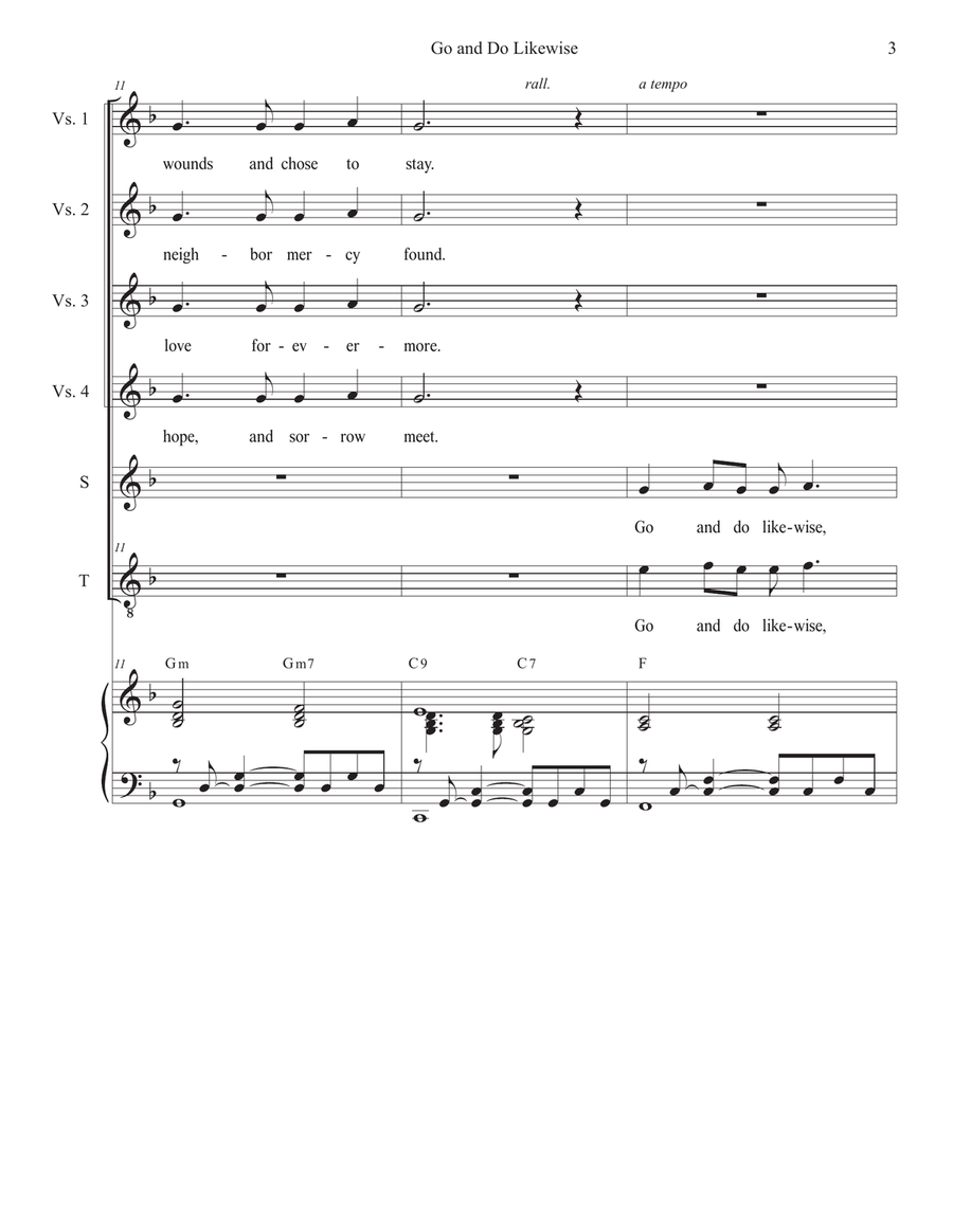 Go and Do Likewise (Duet for Soprano and Tenor solo) Tenor Voice scores gallery preview page 3