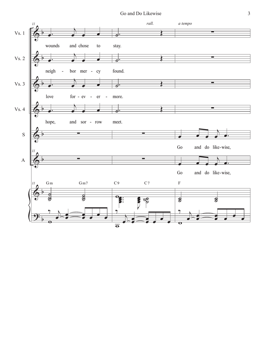 Go and Do Likewise (Duet for Soprano and Alto solo) Alto Voice scores gallery preview page 3