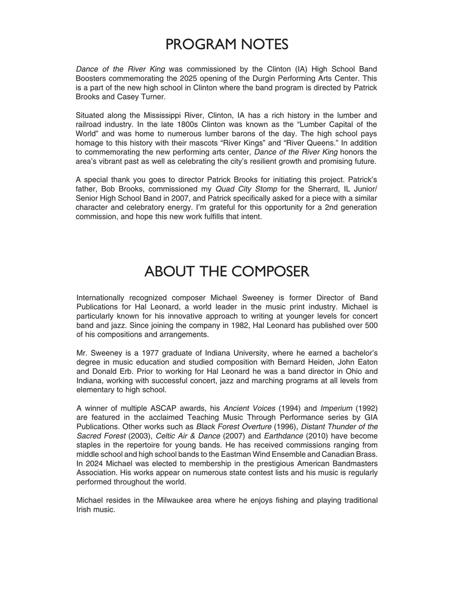 Dance Of The River King - Conductor Score (Full Score) Concert Band scores gallery preview page 2