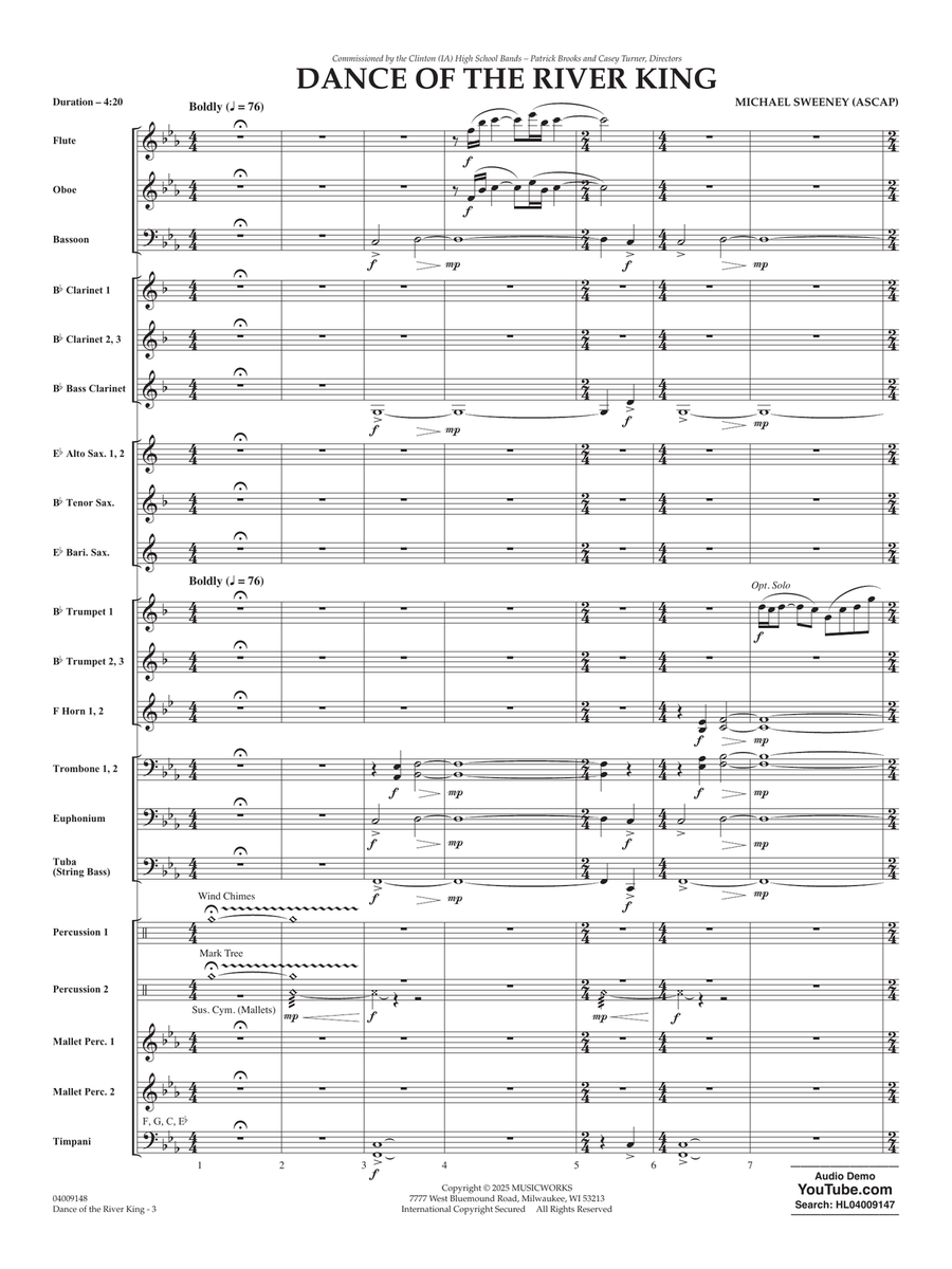 Dance Of The River King - Conductor Score (Full Score) Concert Band scores gallery preview page 3