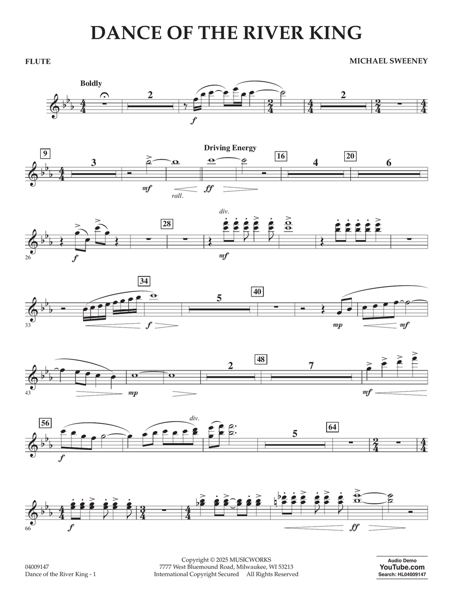 Dance Of The River King - Flute Concert Band scores gallery preview page 1