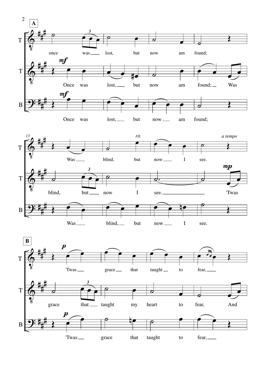 Amazing Grace Amazing Grace TTB scores gallery preview page 3