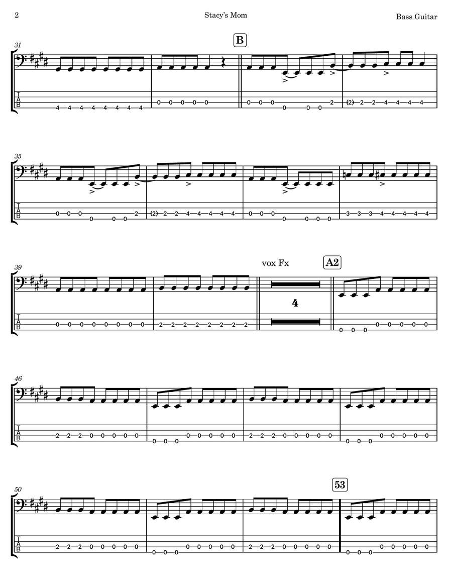 Stacy's Mom Stacy's Mom Acoustic Guitar scores gallery preview page 2