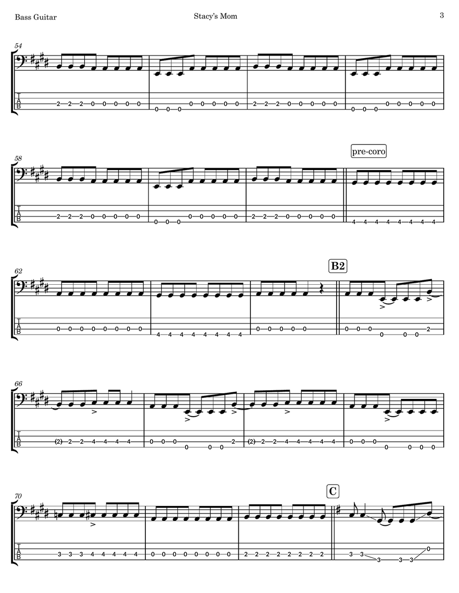 Stacy's Mom Stacy's Mom Acoustic Guitar scores gallery preview page 3