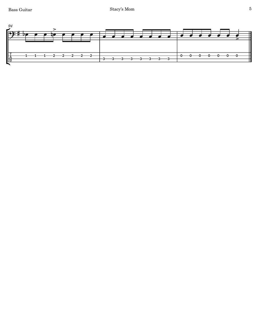 Stacy's Mom Stacy's Mom Acoustic Guitar scores gallery preview page 5