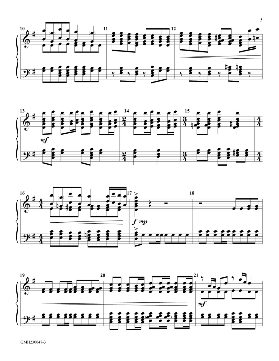 Cold December Flies Away (for 2-3 octave handbell ensemble) (site license) 3-Octaves scores gallery preview page 3