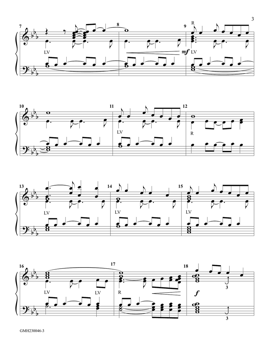 Somebody's Knockin' at Your Door (for 2-3 octave handbell ensemble) (site license) 3-Octaves scores gallery preview page 3