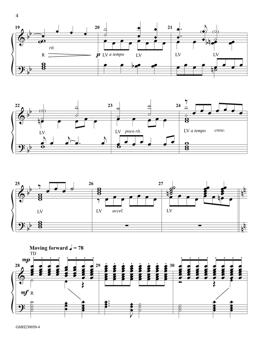Nearer, My God, to Thee (for 2-3 octave handbell ensemble) (site license) 3-Octaves scores gallery preview page 4