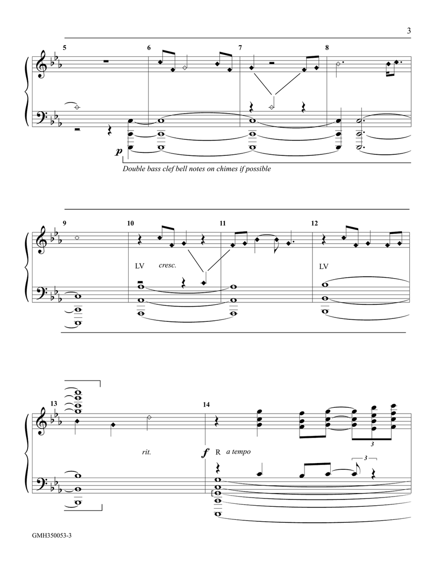 Rocky Mountain Portrait (for 3-7 octave handbell ensemble) (site license) Handbell Choir scores gallery preview page 3