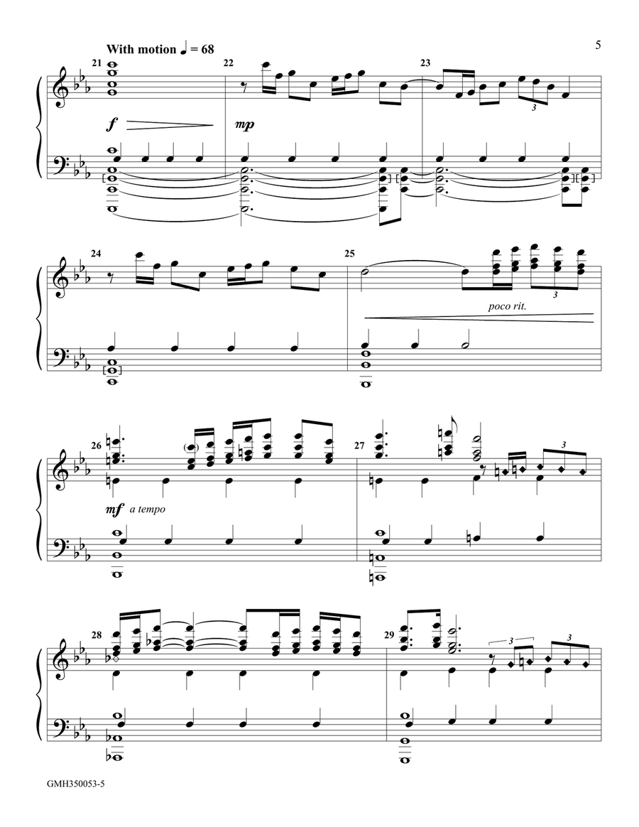 Rocky Mountain Portrait (for 3-7 octave handbell ensemble) (site license) Handbell Choir scores gallery preview page 5