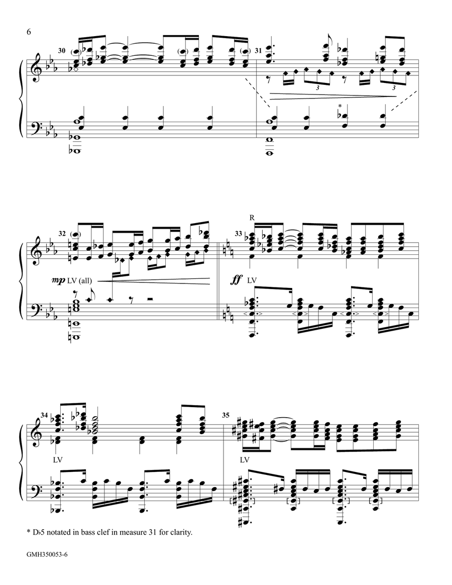 Rocky Mountain Portrait (for 3-7 octave handbell ensemble) (site license) Handbell Choir scores gallery preview page 6