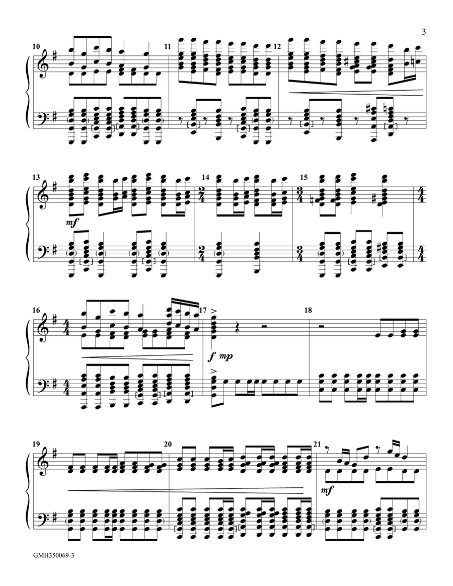 Cold December Flies Away (for 3-6 octave handbell ensemble) (site license) 5-Octaves scores gallery preview page 3