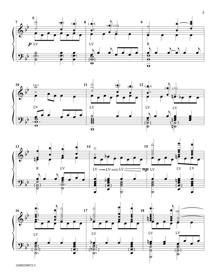 Nearer, My God, to Thee (for 3-6 octave handbell ensemble) (site license) 5-Octaves scores gallery preview page 3
