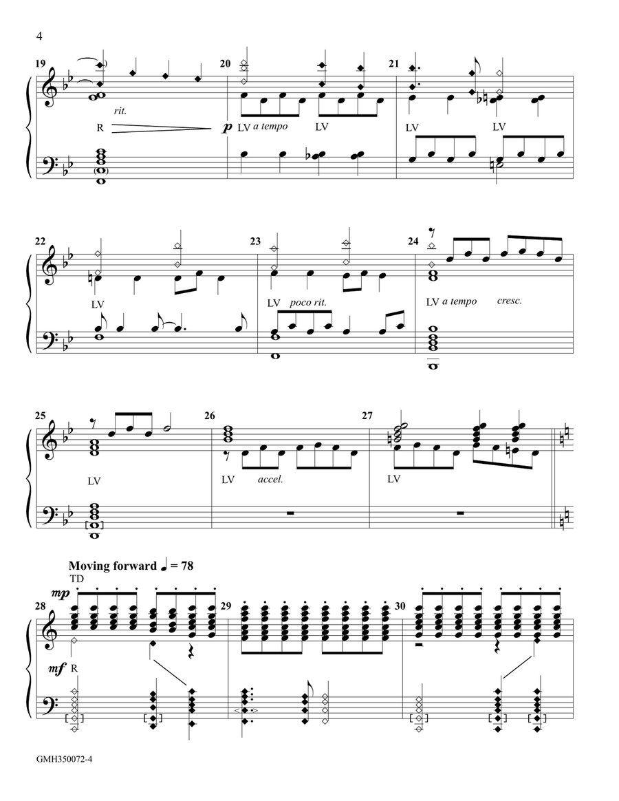 Nearer, My God, to Thee (for 3-6 octave handbell ensemble) (site license) 5-Octaves scores gallery preview page 4