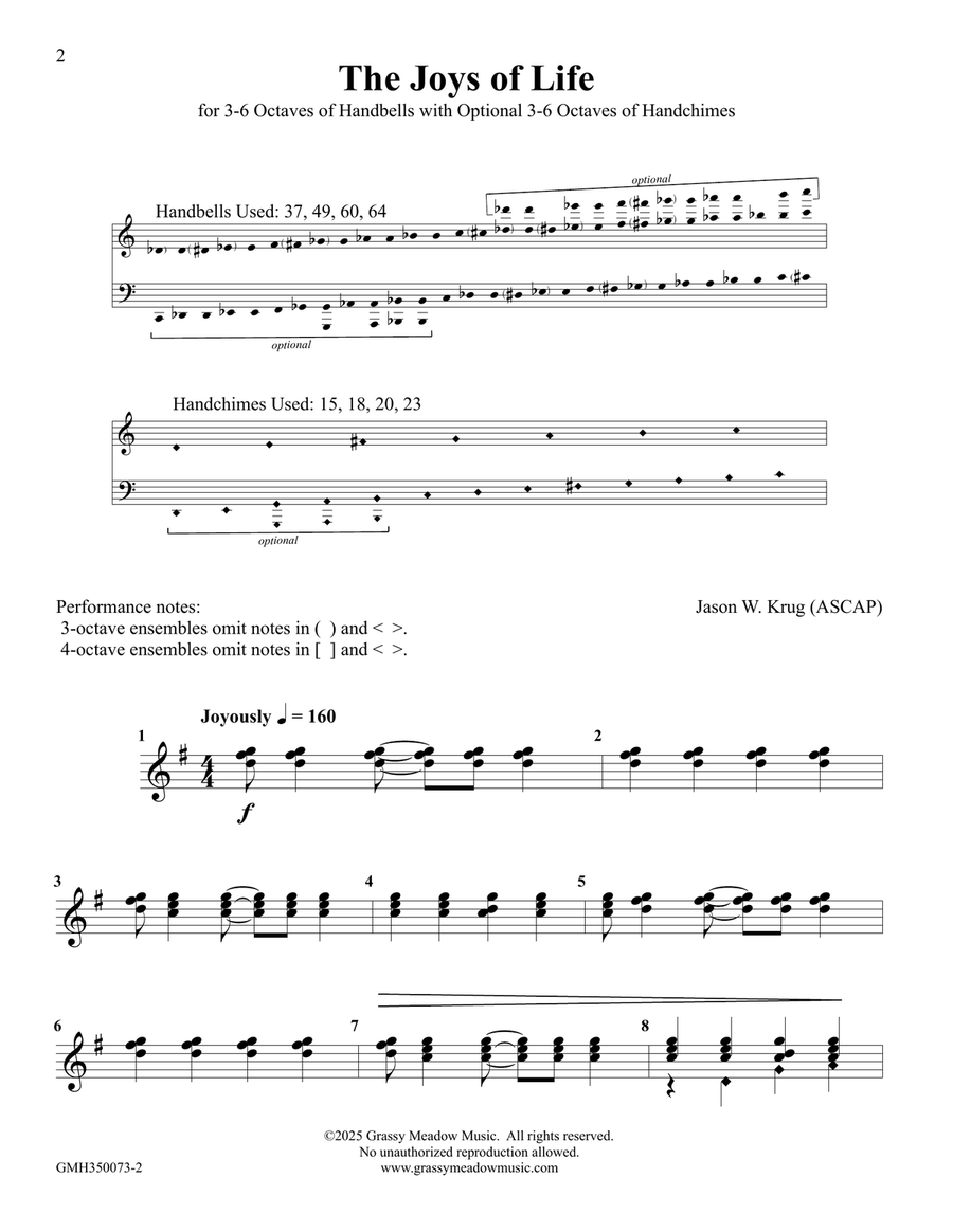 The Joys of Life Handbell Choir scores gallery preview page 2