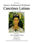 Canciones Latinas Art Song Cycle for Low Female Voice