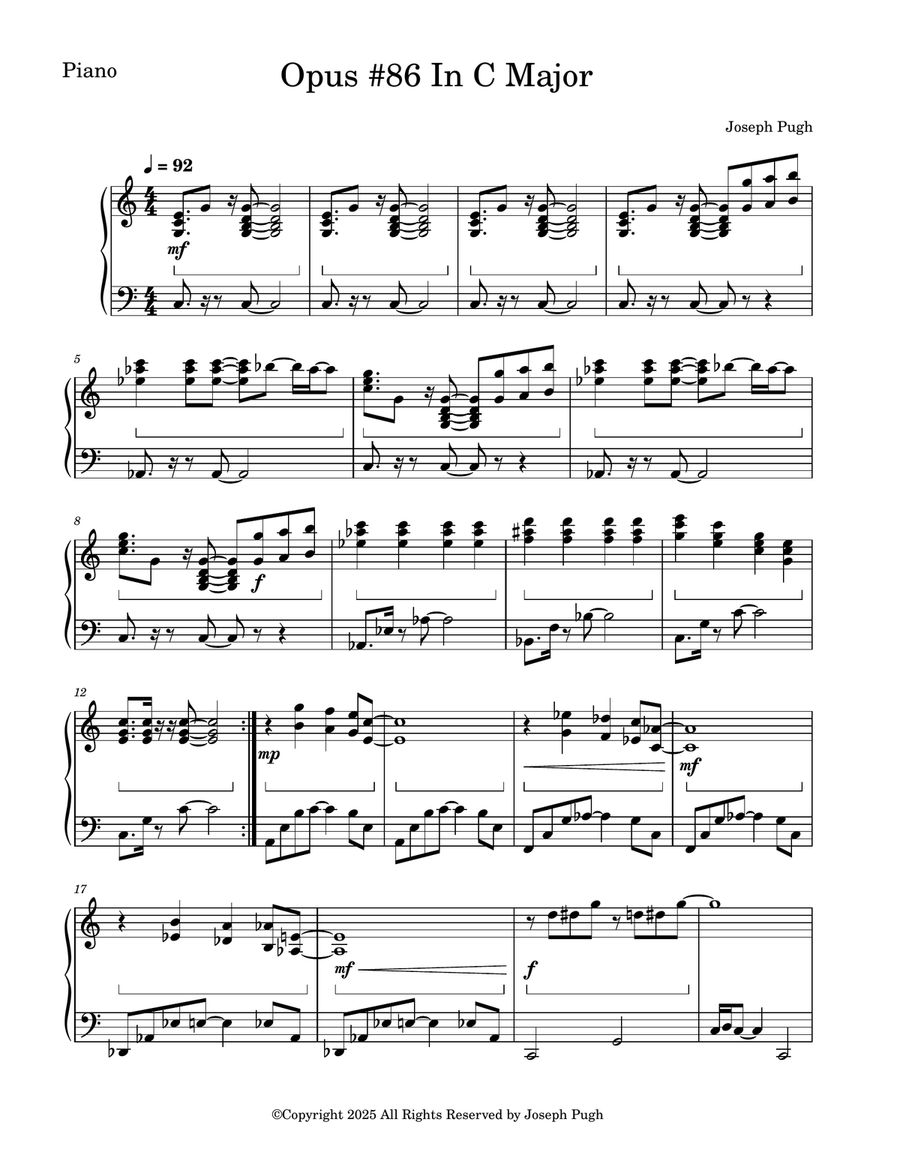 Opus #86 In C Major Opus #86 In C Major Jazz Ensemble scores gallery preview page 3
