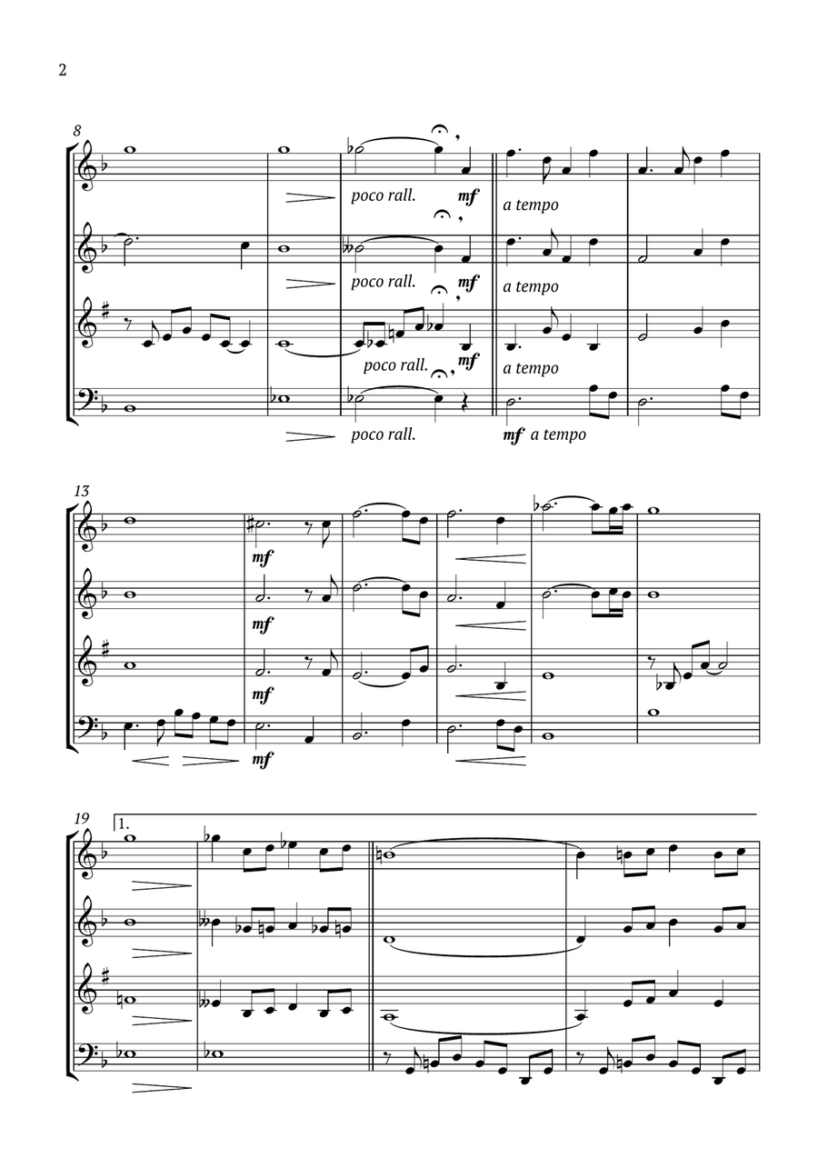 Because Woodwind Quartet scores gallery preview page 2