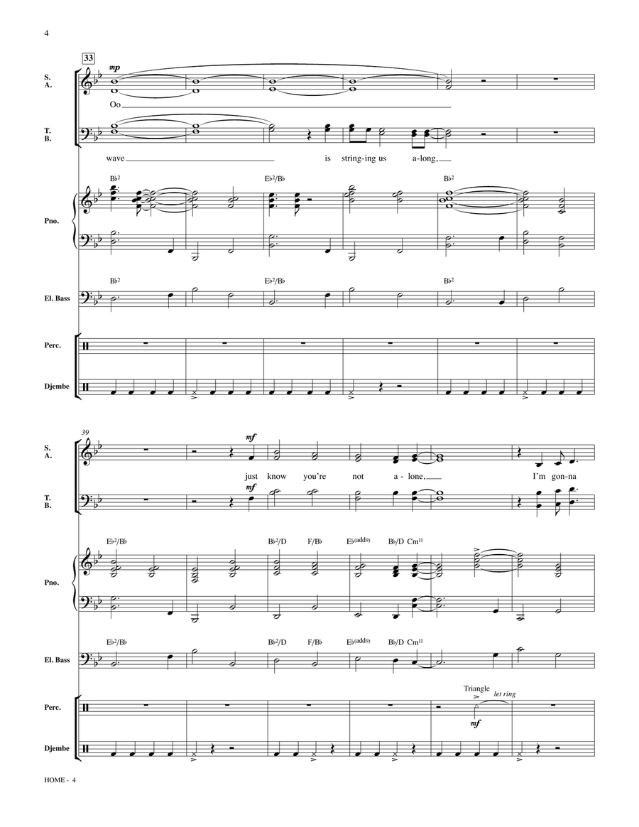 Home (arr. Tom Anderson) - Full Score Choir scores gallery preview page 4