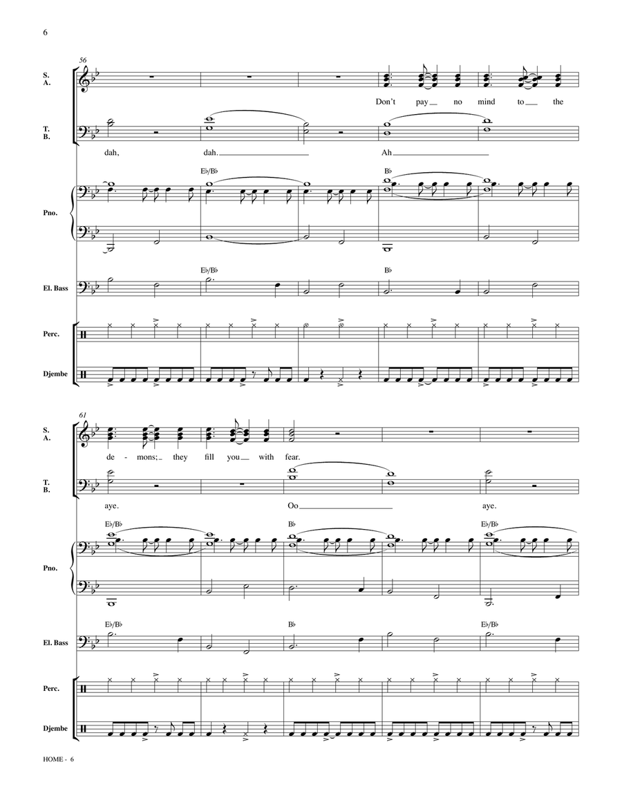Home (arr. Tom Anderson) - Full Score Choir scores gallery preview page 6