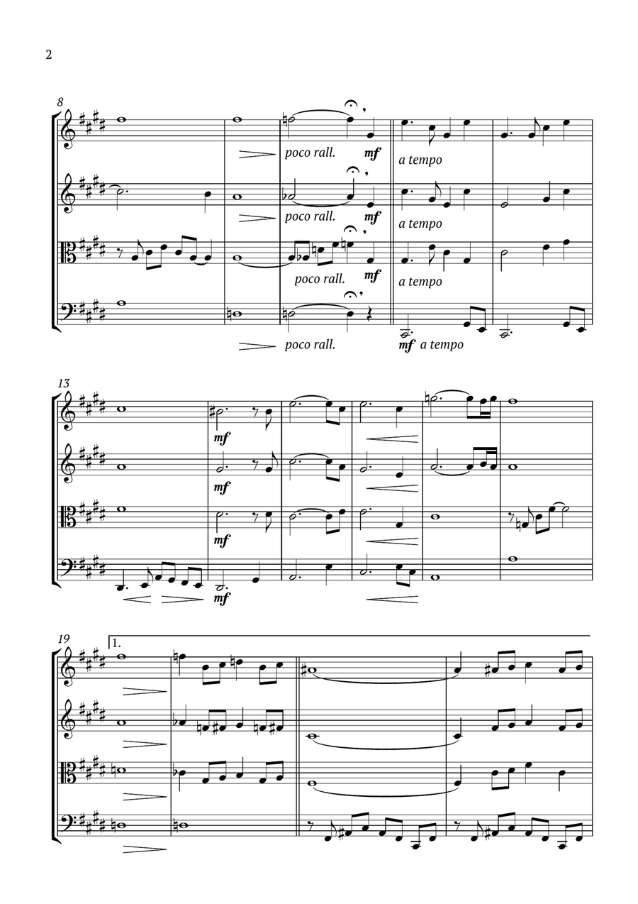 Because String Quartet scores gallery preview page 2