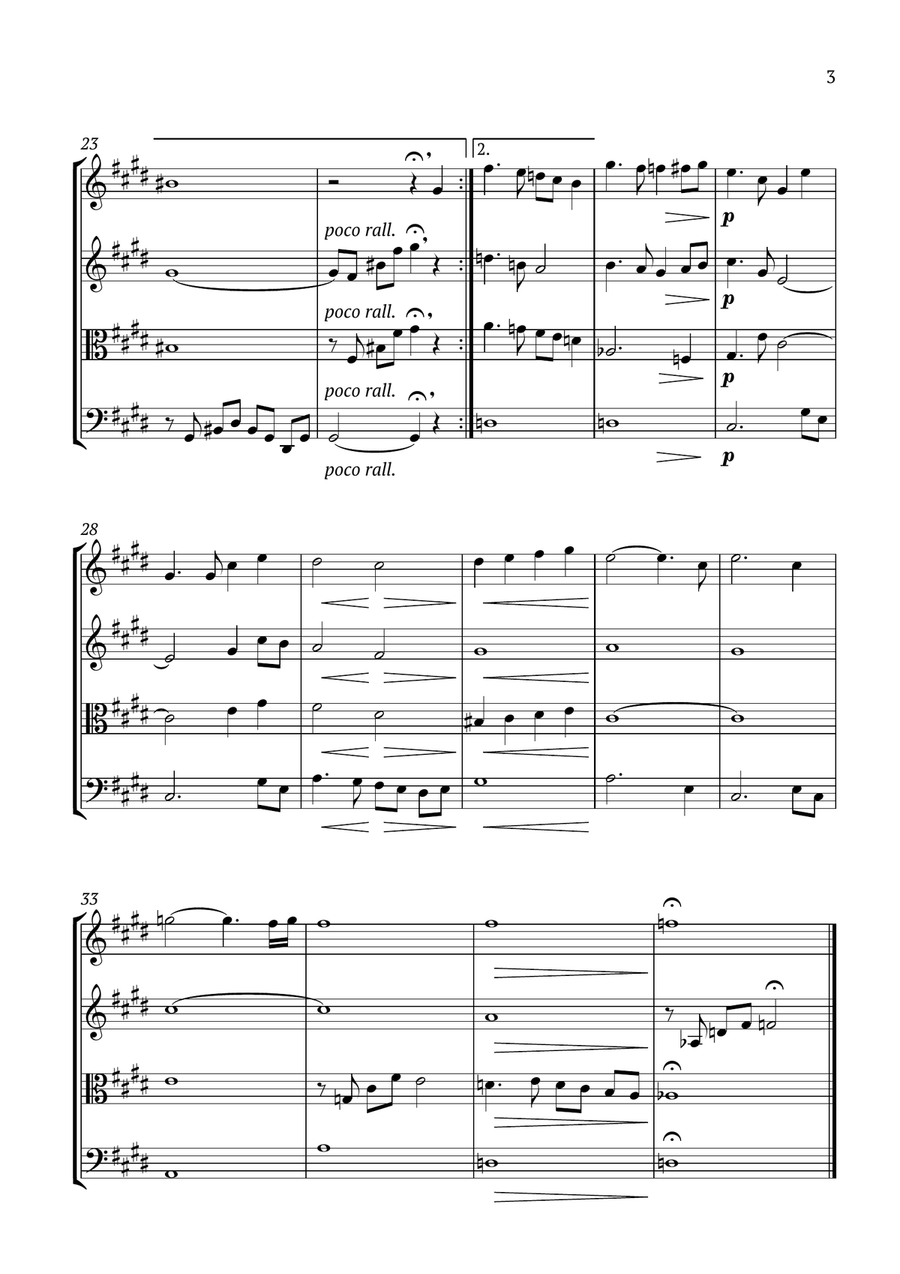 Because String Quartet scores gallery preview page 3
