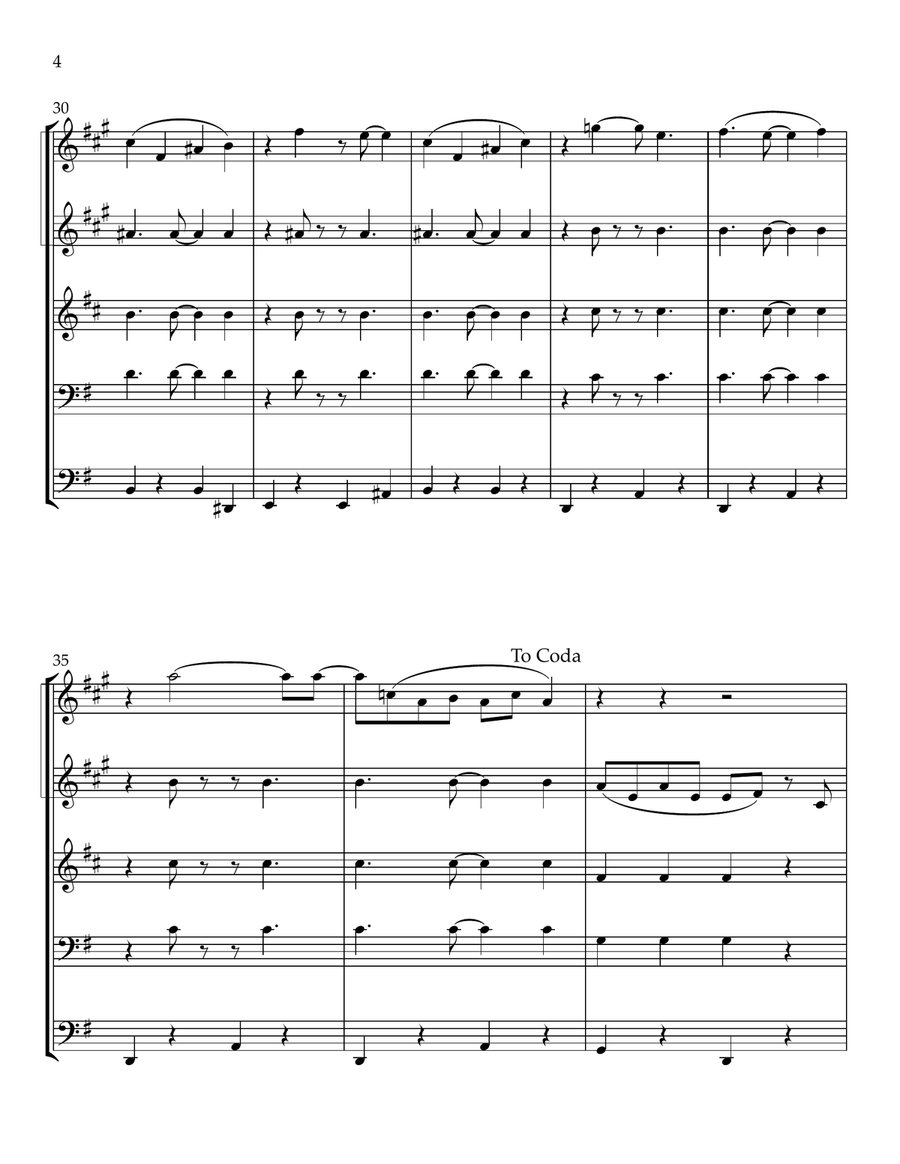 Honky Cat Honky Cat Brass Quintet scores gallery preview page 4