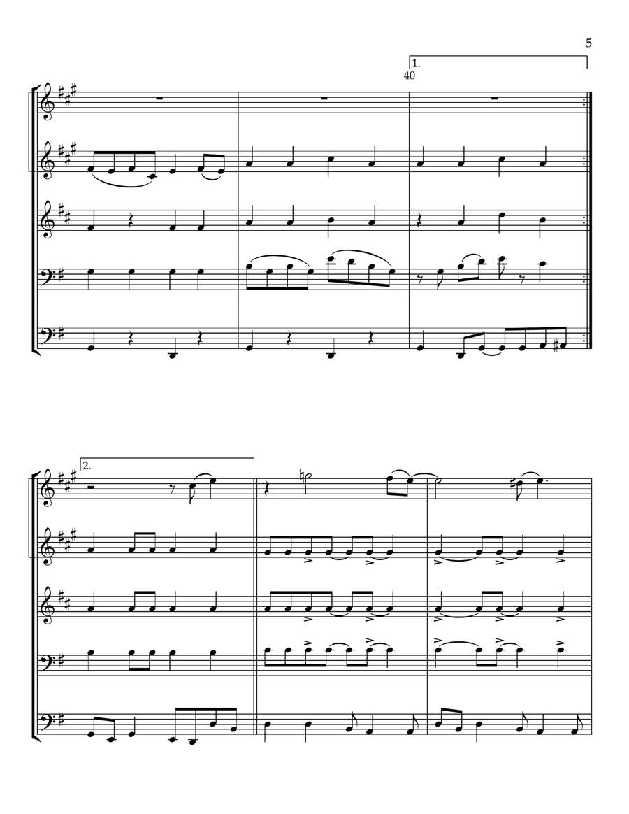 Honky Cat Honky Cat Brass Quintet scores gallery preview page 5