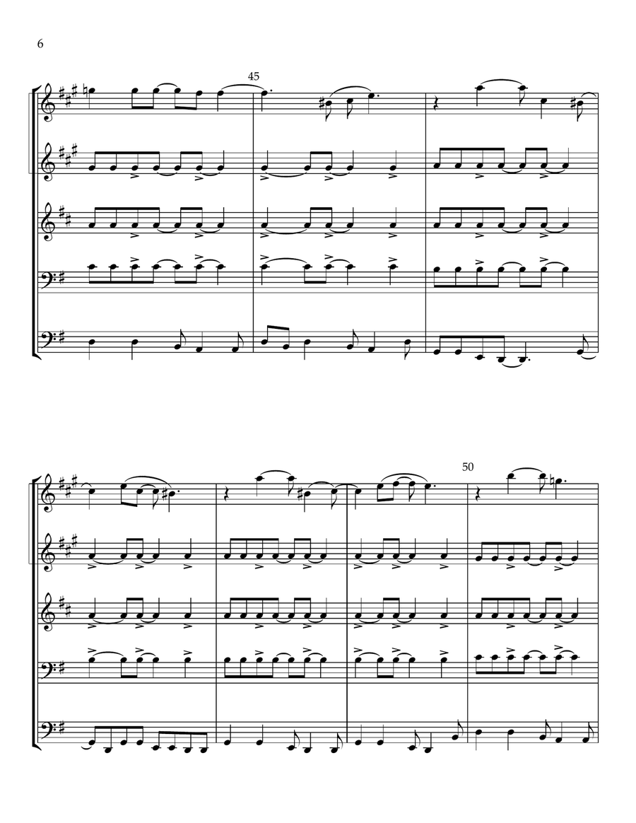 Honky Cat Honky Cat Brass Quintet scores gallery preview page 6