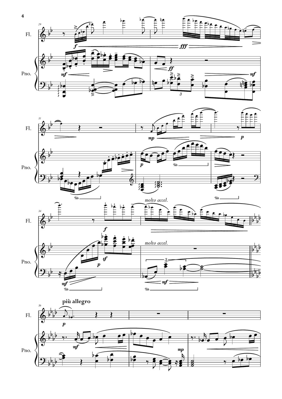 Sonate pour Flûte et Piano (Sonata for Flute and Piano) Op. 12 Chamber Music scores gallery preview page 4