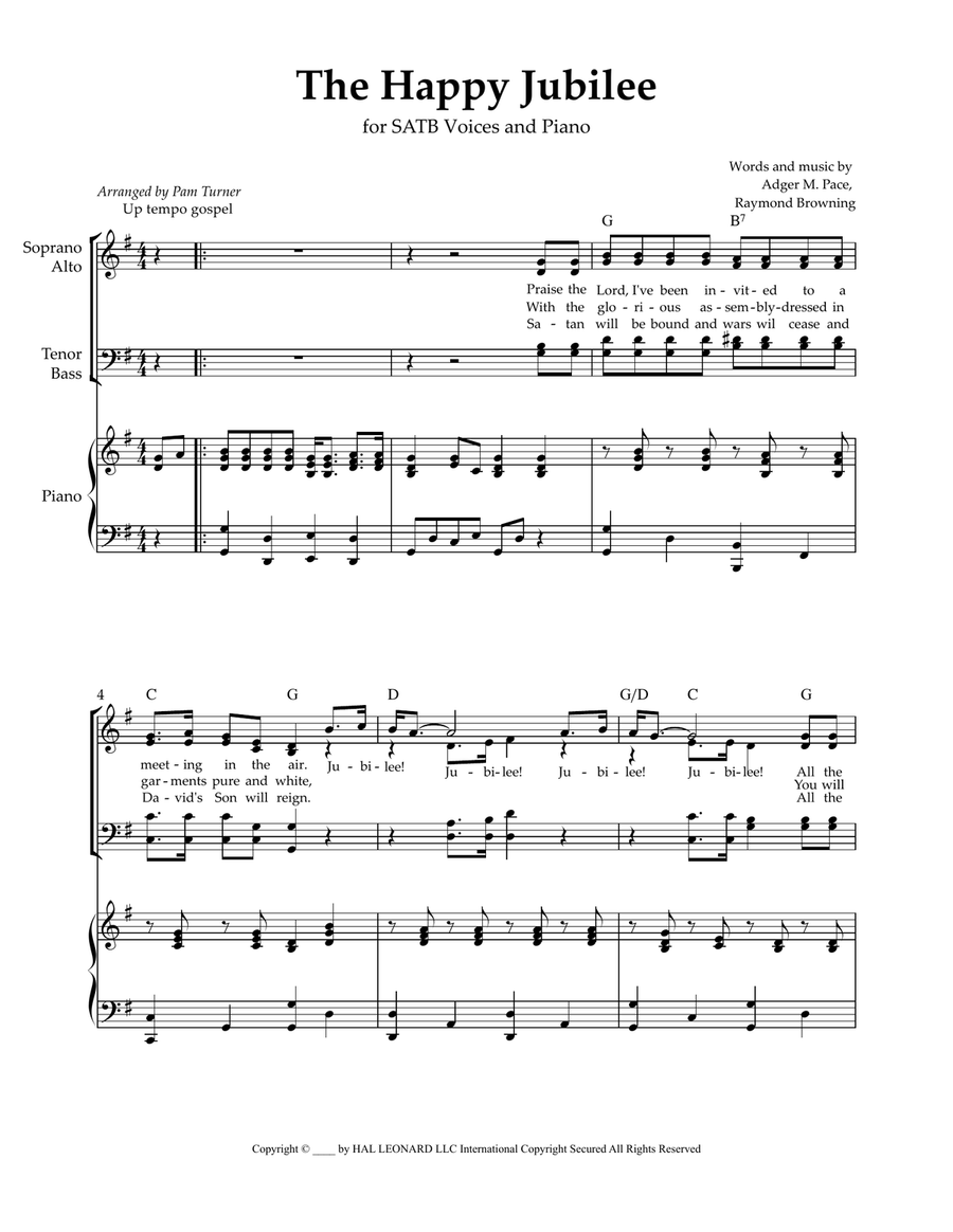 The Happy Jubilee The Happy Jubilee Piano, Vocal scores gallery preview page 2