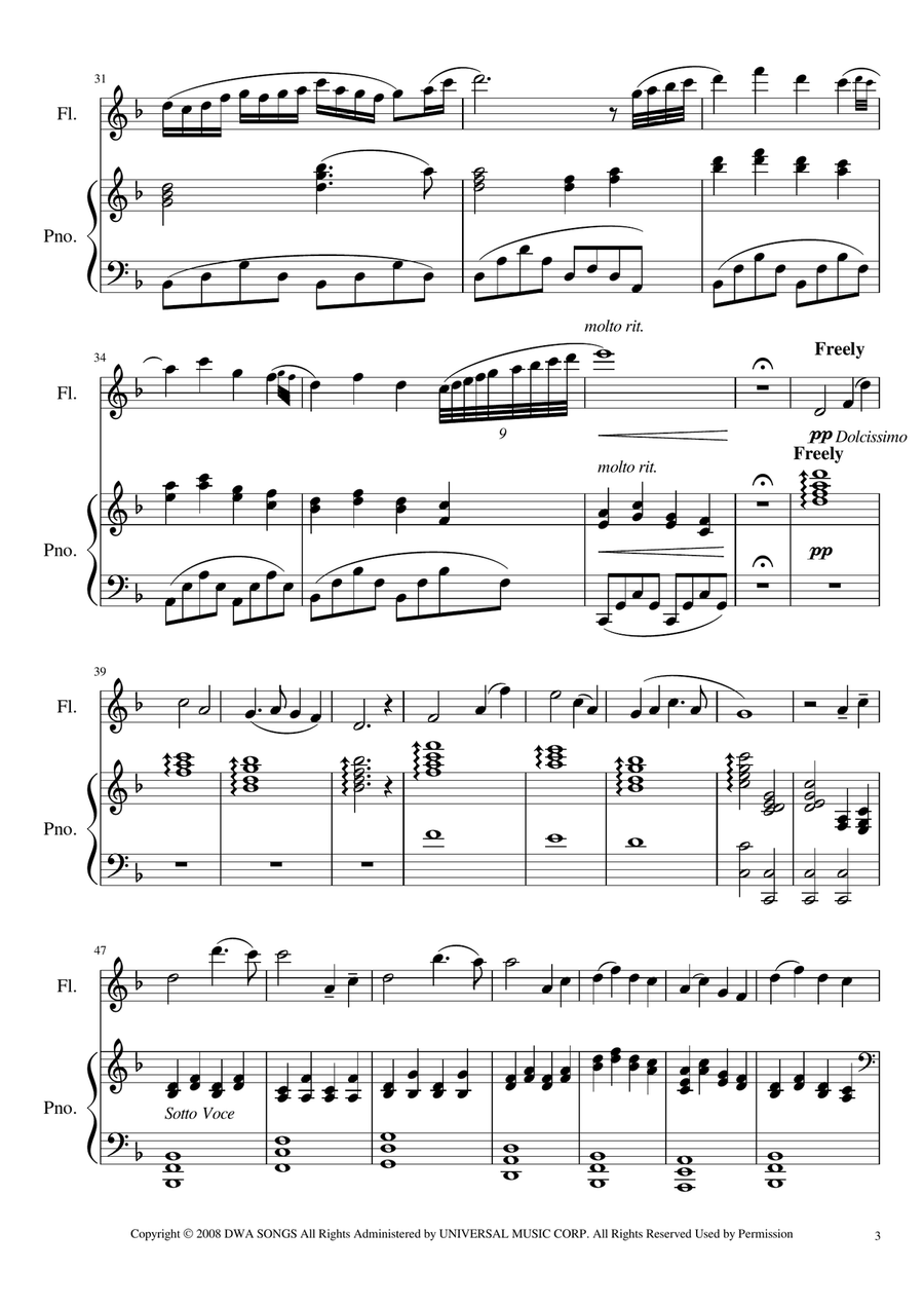 Oogway Ascends Oogway Ascends Flute scores gallery preview page 3