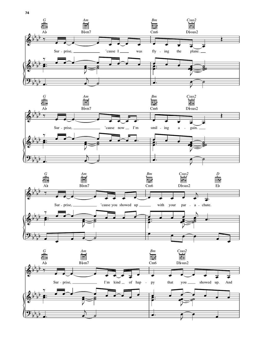 Truthfully Truthfully Piano, Vocal, Guitar scores gallery preview page 3