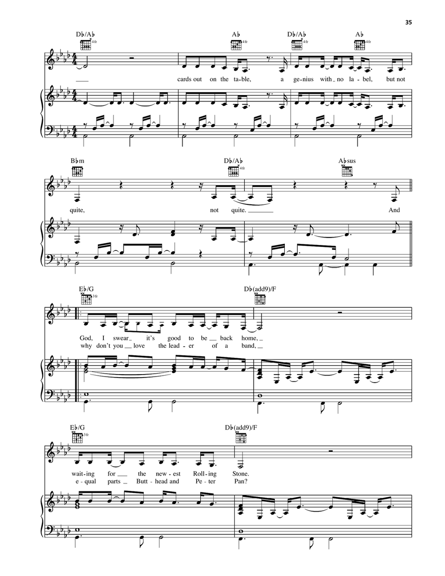 New Thing Now New Thing Now Piano, Vocal, Guitar scores gallery preview page 2