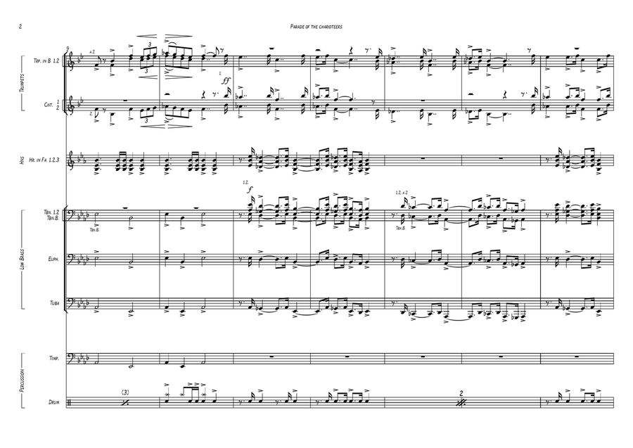 Parade Of The Charioteers Chamber Music scores gallery preview page 2