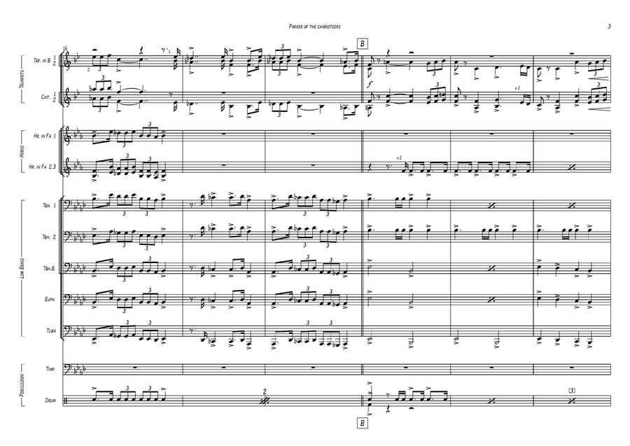 Parade Of The Charioteers Chamber Music scores gallery preview page 3