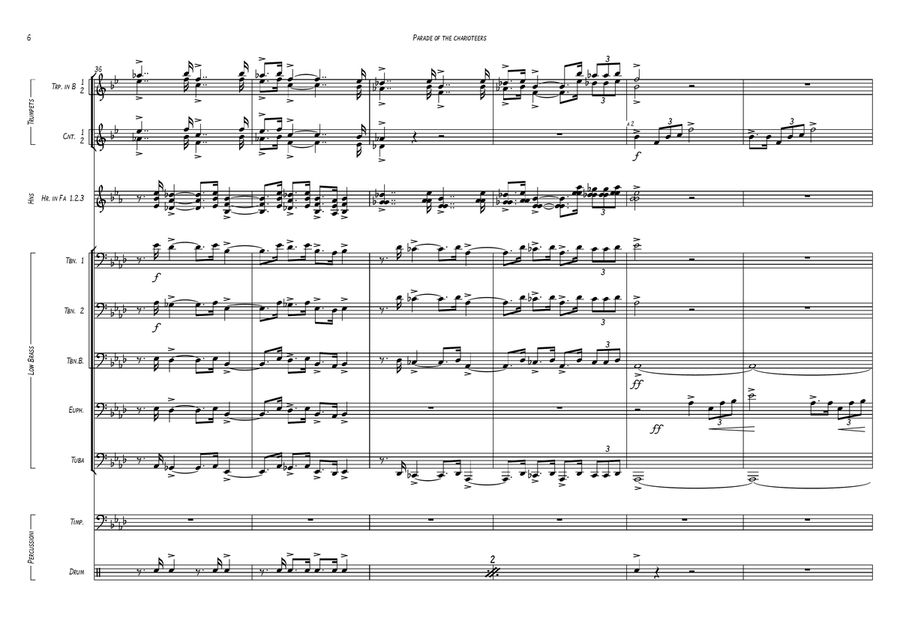 Parade Of The Charioteers Chamber Music scores gallery preview page 6