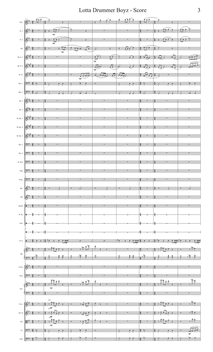 The Little Drummer Boy Full Orchestra scores gallery preview page 3