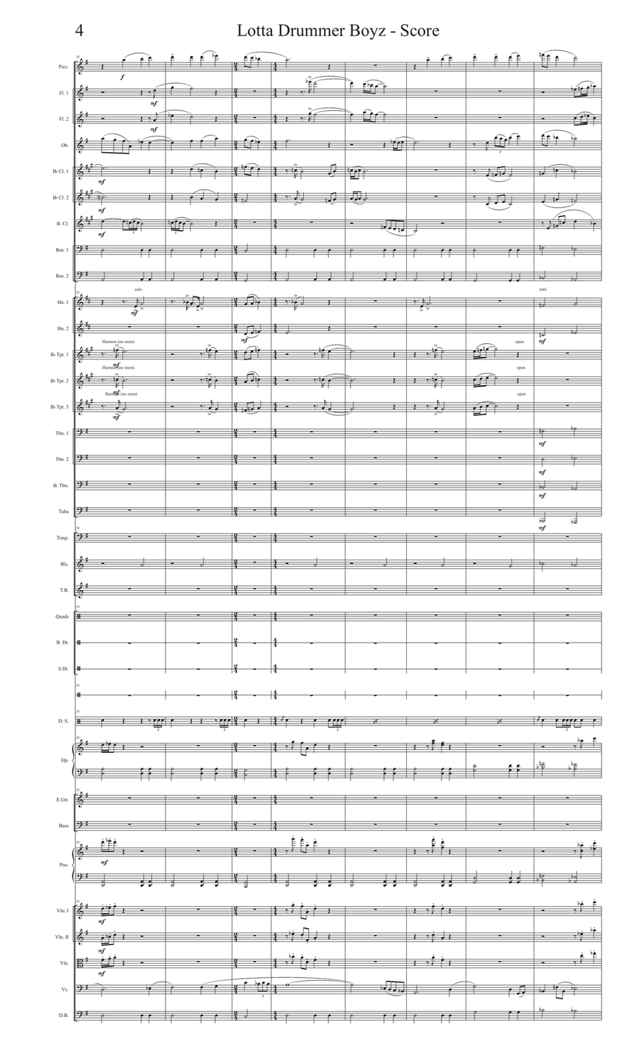 The Little Drummer Boy Full Orchestra scores gallery preview page 4