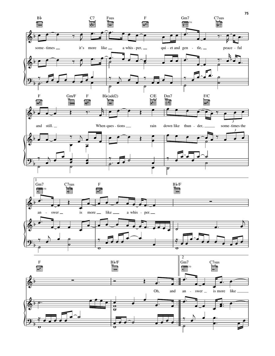 More Like A Whisper More Like A Whisper Piano, Vocal, Guitar scores gallery preview page 3