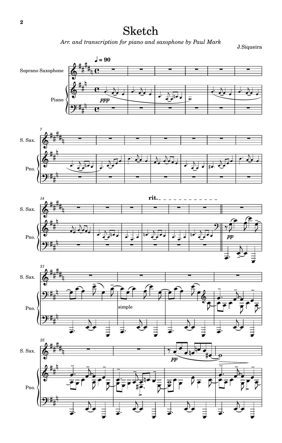 Sketch (Napev) Sketch (Napev) Soprano Saxophone scores gallery preview page 2