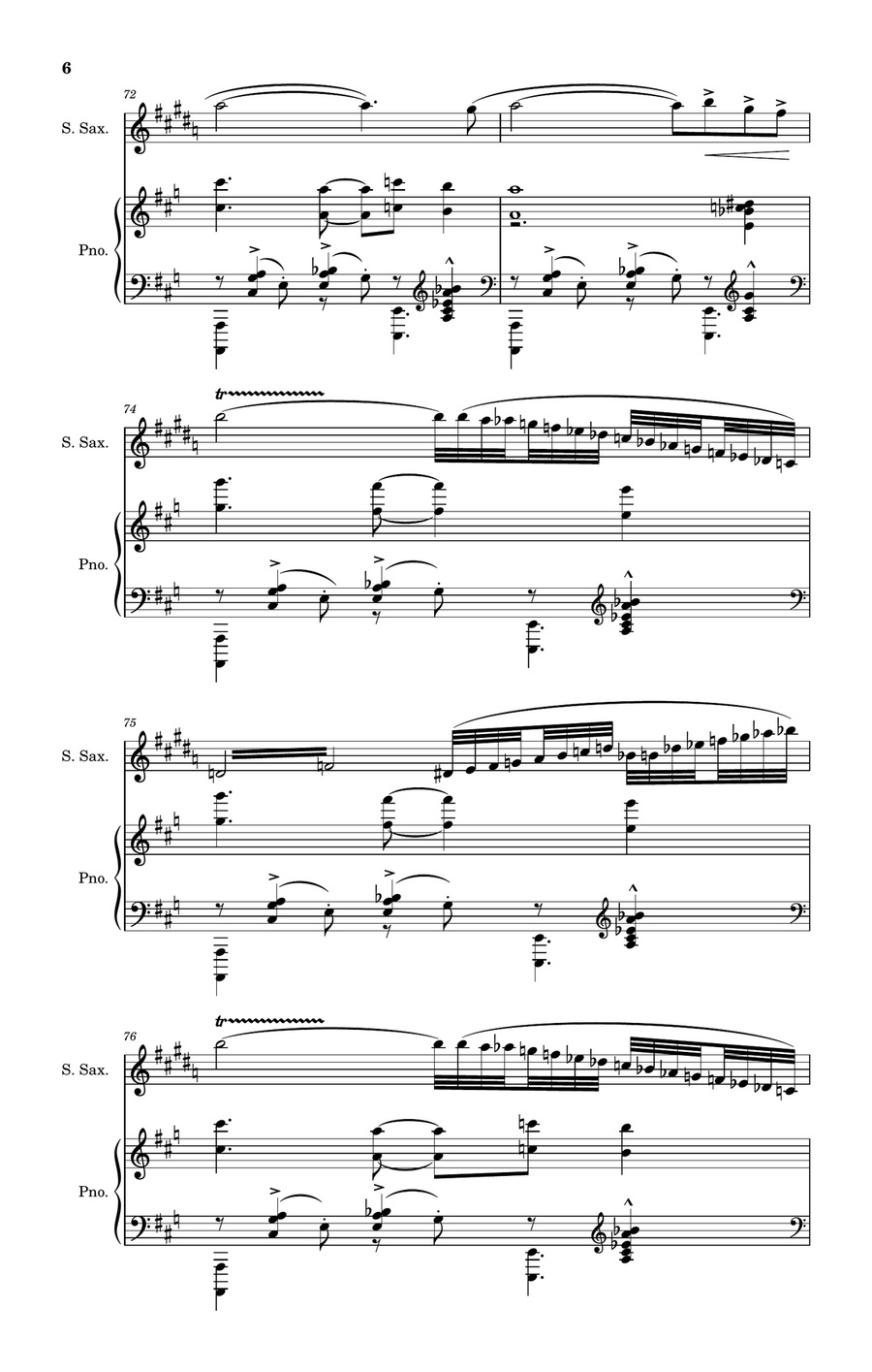 Sketch (Napev) Sketch (Napev) Soprano Saxophone scores gallery preview page 6