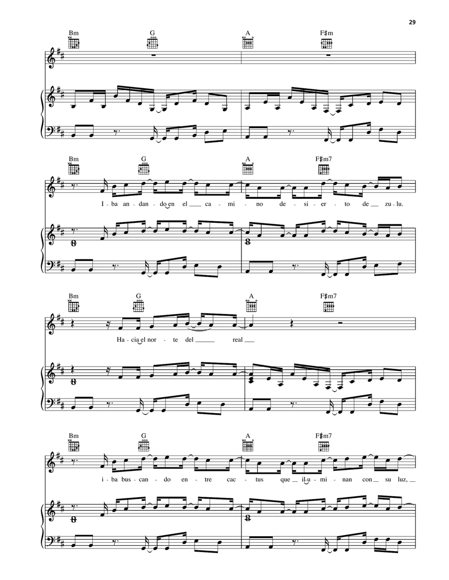 Chaman Piano, Vocal, Guitar scores gallery preview page 2