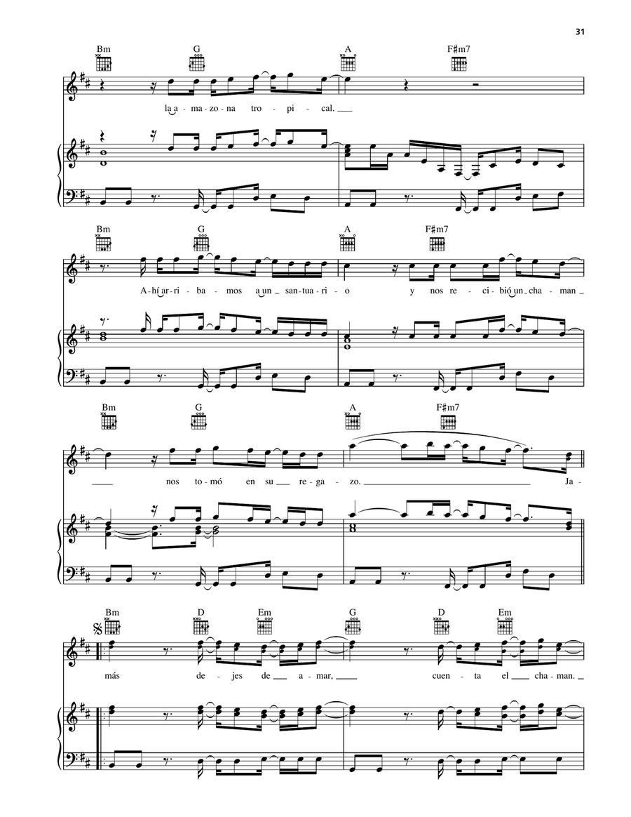 Chaman Piano, Vocal, Guitar scores gallery preview page 4